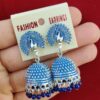 Royal Blue Jhumki Earrings