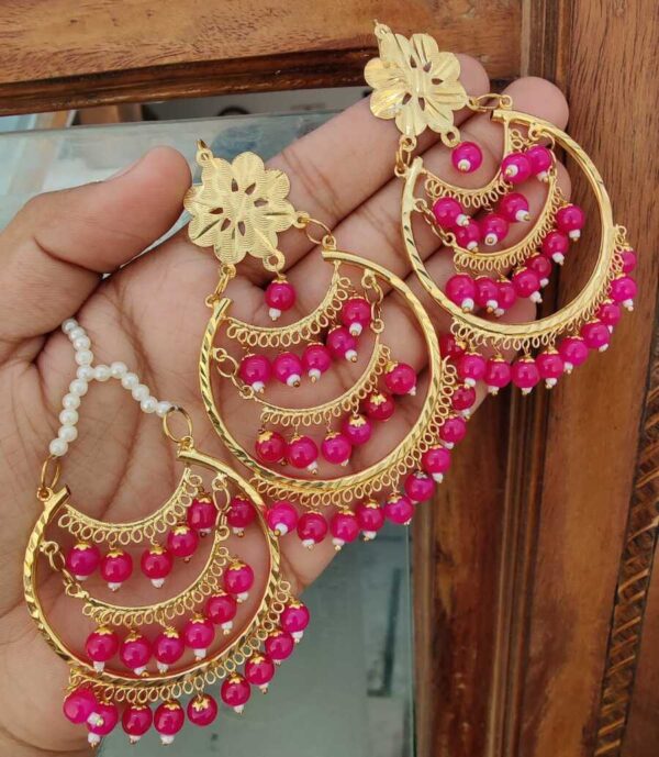 Magenta Earring