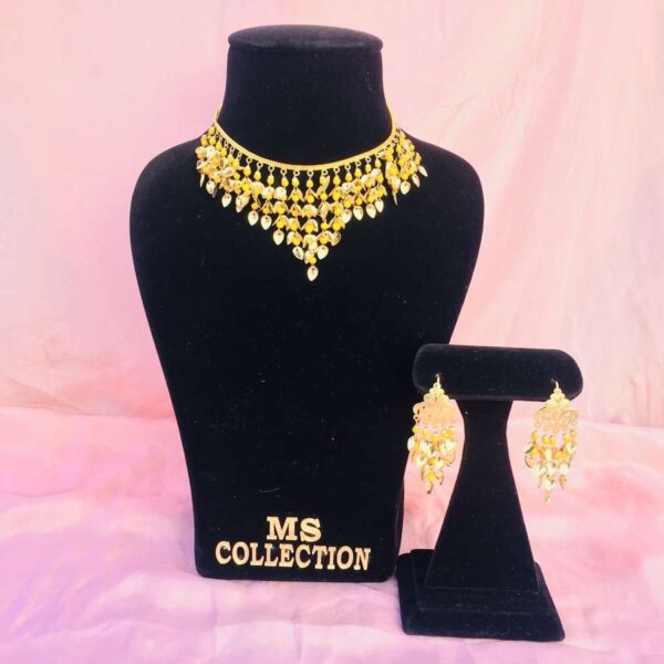 mustard beads necklace