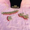 kundan red necklace set