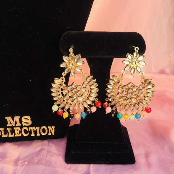 multicolor beads earrings