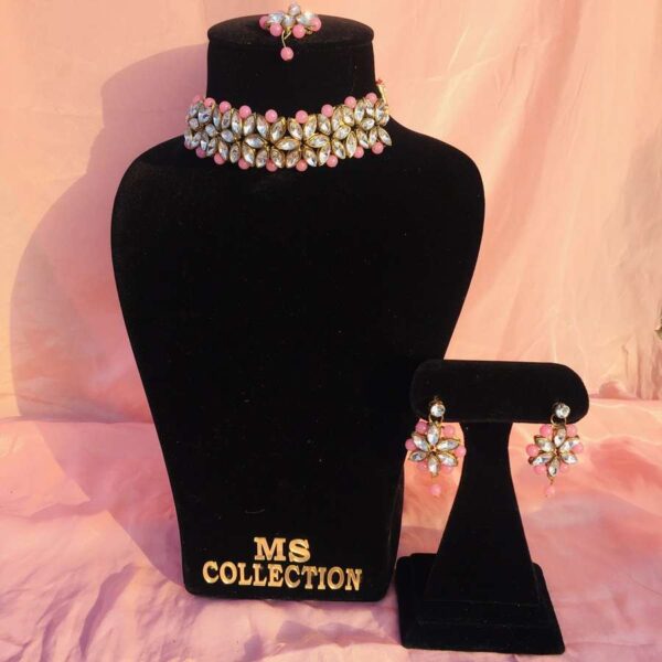 pink beads necklace