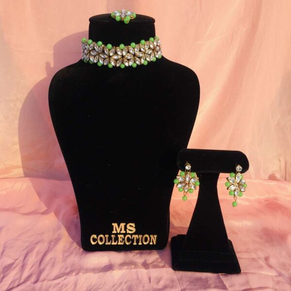 green Necklace Set