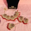 red kundan set
