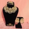 grey kundan set