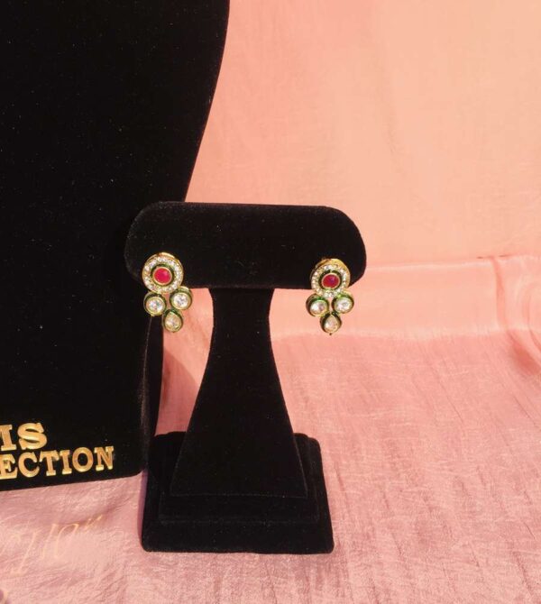 red beads earrings