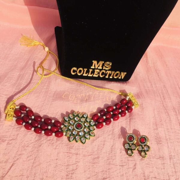 red beads necklace