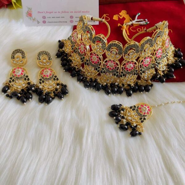 black meenakari jewelry