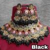 black kundan set