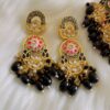black earrings