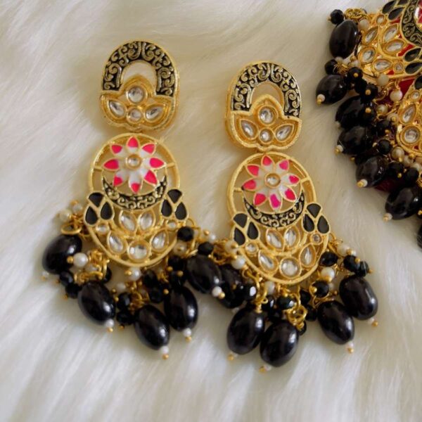 black earrings