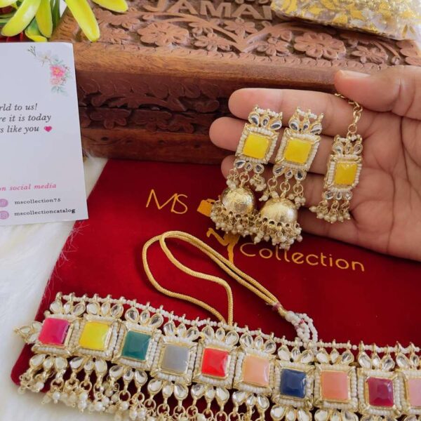 multicolor polki set