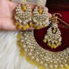 yellow polki set