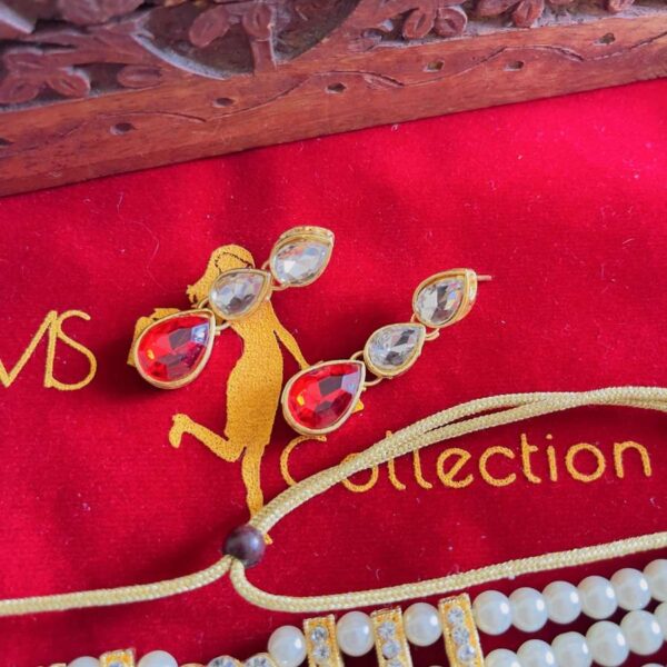 with earrings