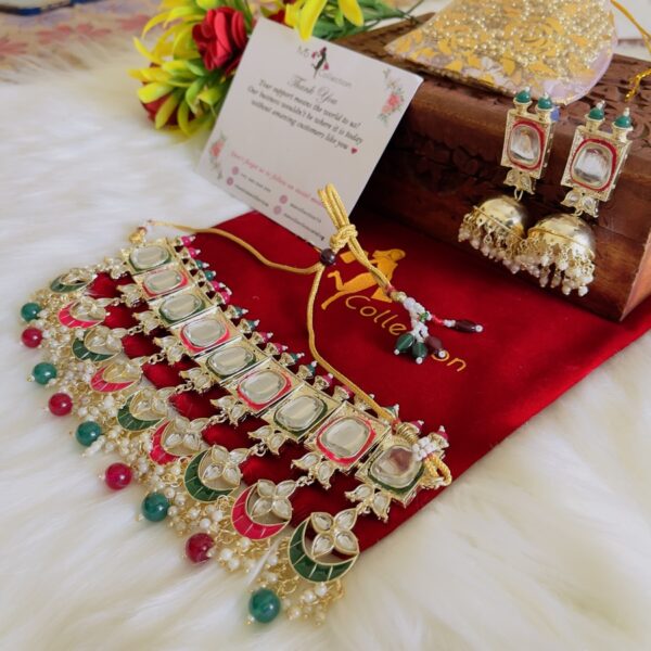 multicolor kundan set