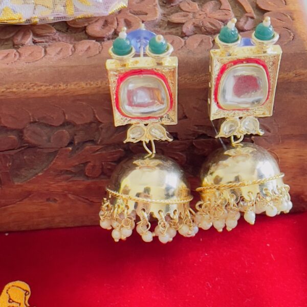 multicolor uncut earrings