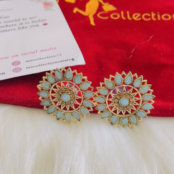 mint beads earrings