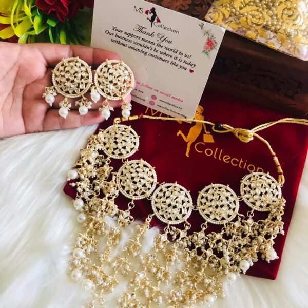 hanging kundan set