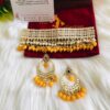 kundan yellow jewelry