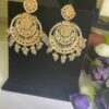 kundan grey earrings