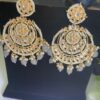 gray Kundan earrings