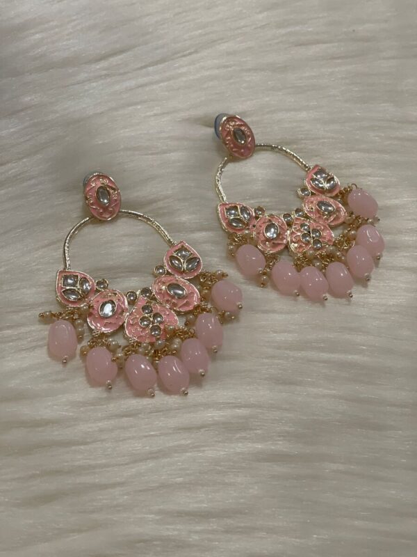 Beaded Pink Earrings