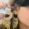 Peacock design Mustard earrings