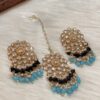 Black-skyblue beads