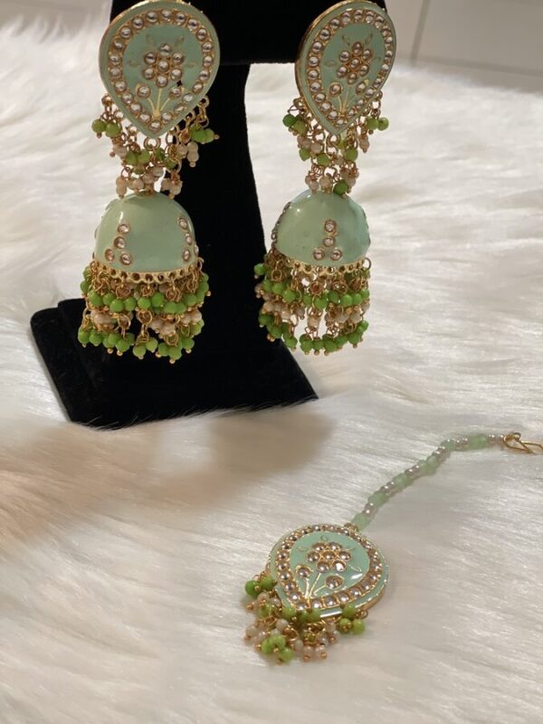 Light green Meenakari