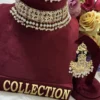 Attractive Jadau Beaded Set with Maangtikka