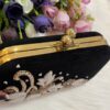 Beautiful Black Embroidered Fancy Clutch