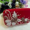 Red Pearl-Embroidered & Stylish Clutch