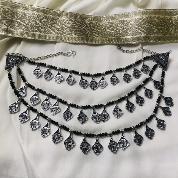 Multilayer Oxidised Necklace Set