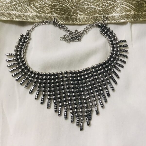 MS Collection Designer Oxidised Necklace