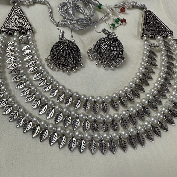 Oxidised Necklace set with Jhumki earrings