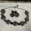 Floral Design Oxidisied Jewellery