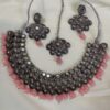 Pink Beads Oxidised Jewellery