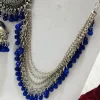 Blue oxidised earrings with sahara
