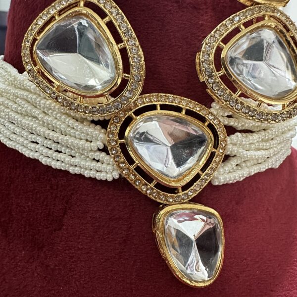 Multistrand Gunmetal Rajasthani choker Set
