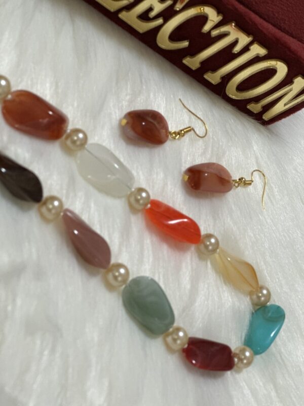Semi Precious Stones and Pearl Mala