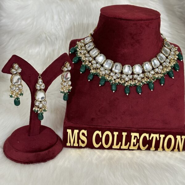 Green High Quality Uncut Kundan set