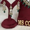 Green Uncut Kundan Earrings and Tikka
