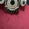 Green Beads Kundan Necklace