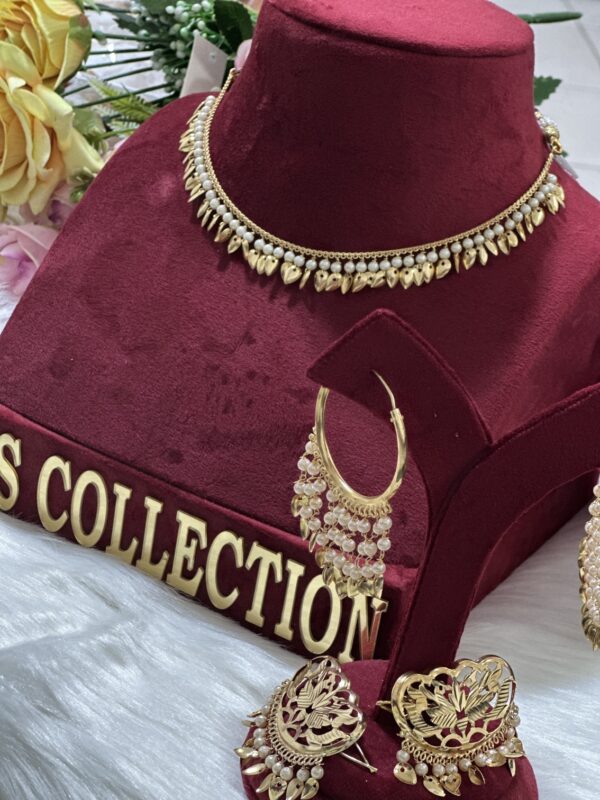 Punjabi jewellery with bali earrings and clips