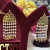 Golden Jadau dangler earrings