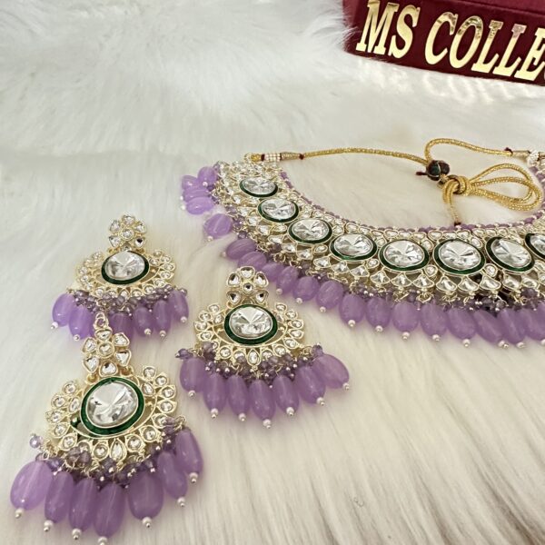 Lavender Kundan Jewellery