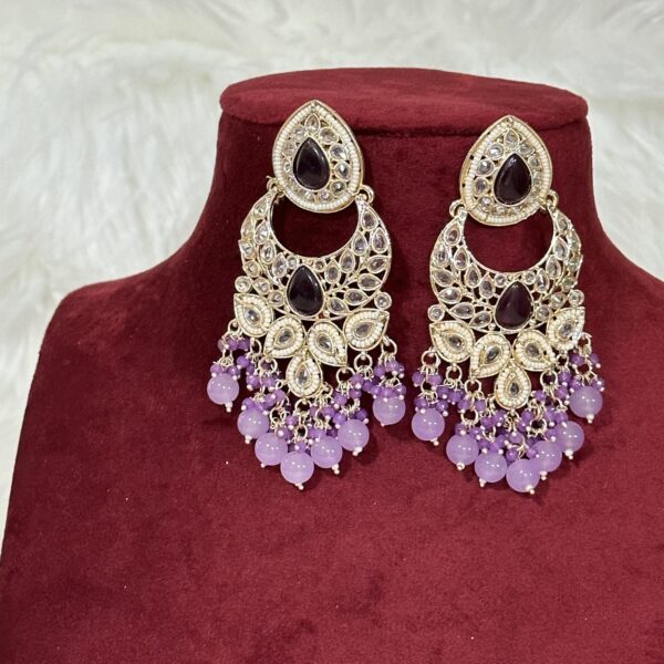 Kundan Chandbali design earrings