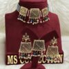 Multicolor jadau Necklace set