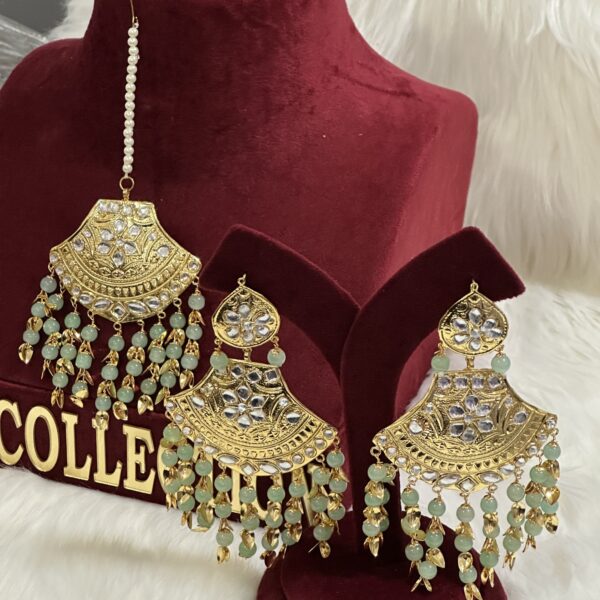 Punjabi Traditional earrings with tikka