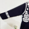 navy blue embroidery sleeve